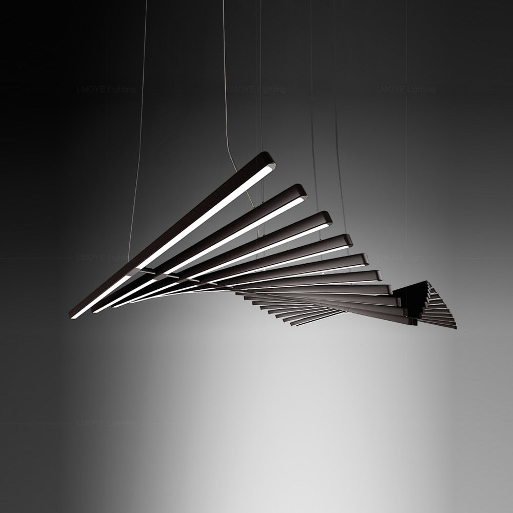 ChandeliersDecor.com-Kitchen Island-Rotatable Light Bars Chandelier: Illuminate Your Space