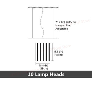 ChandeliersDecor.com-Kitchen Island-Rotatable Light Bars Chandelier: Illuminate Your Space