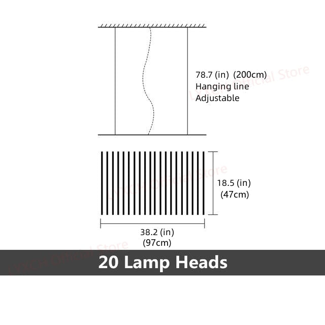 ChandeliersDecor.com-Kitchen Island-Rotatable Light Bars Chandelier: Illuminate Your Space