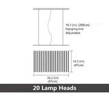 ChandeliersDecor.com-Kitchen Island-Rotatable Light Bars Chandelier: Illuminate Your Space