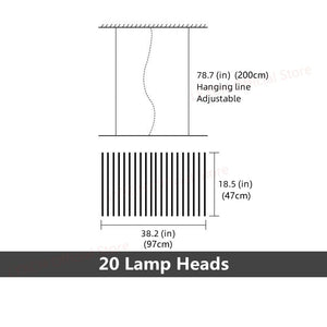 ChandeliersDecor.com-Kitchen Island-Rotatable Light Bars Chandelier: Illuminate Your Space