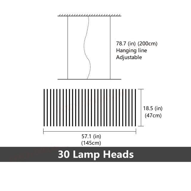 ChandeliersDecor.com-Kitchen Island-Rotatable Light Bars Chandelier: Illuminate Your Space