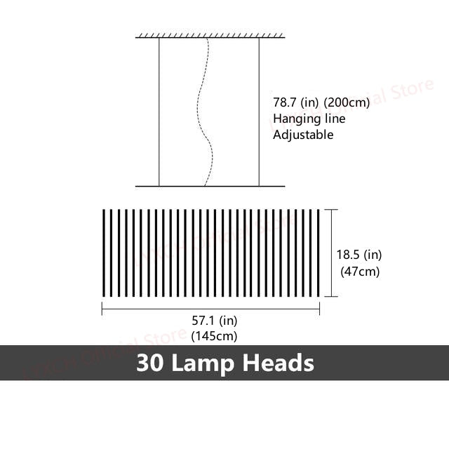 ChandeliersDecor.com-Kitchen Island-Rotatable Light Bars Chandelier: Illuminate Your Space