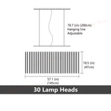 ChandeliersDecor.com-Kitchen Island-Rotatable Light Bars Chandelier: Illuminate Your Space