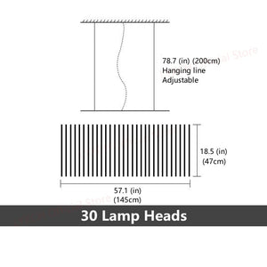 ChandeliersDecor.com-Kitchen Island-Rotatable Light Bars Chandelier: Illuminate Your Space