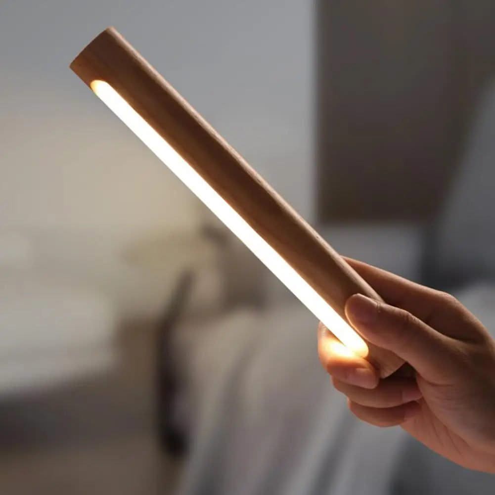 Rotatable Oak Wood 360° Wall Light USB Chargeable-ChandeliersDecor.com