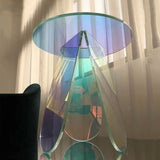 ChandeliersDecor.com-Coffee Tables-Round Acrylic Rainbow Coffee Tables Set