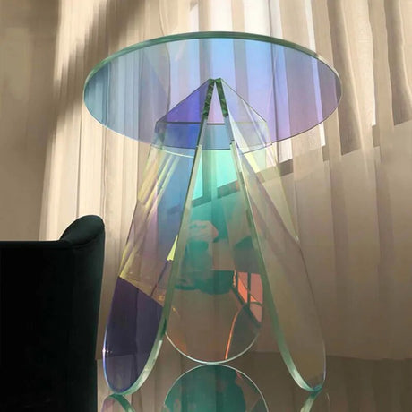 ChandeliersDecor.com-Coffee Tables-Round Acrylic Rainbow Coffee Tables Set