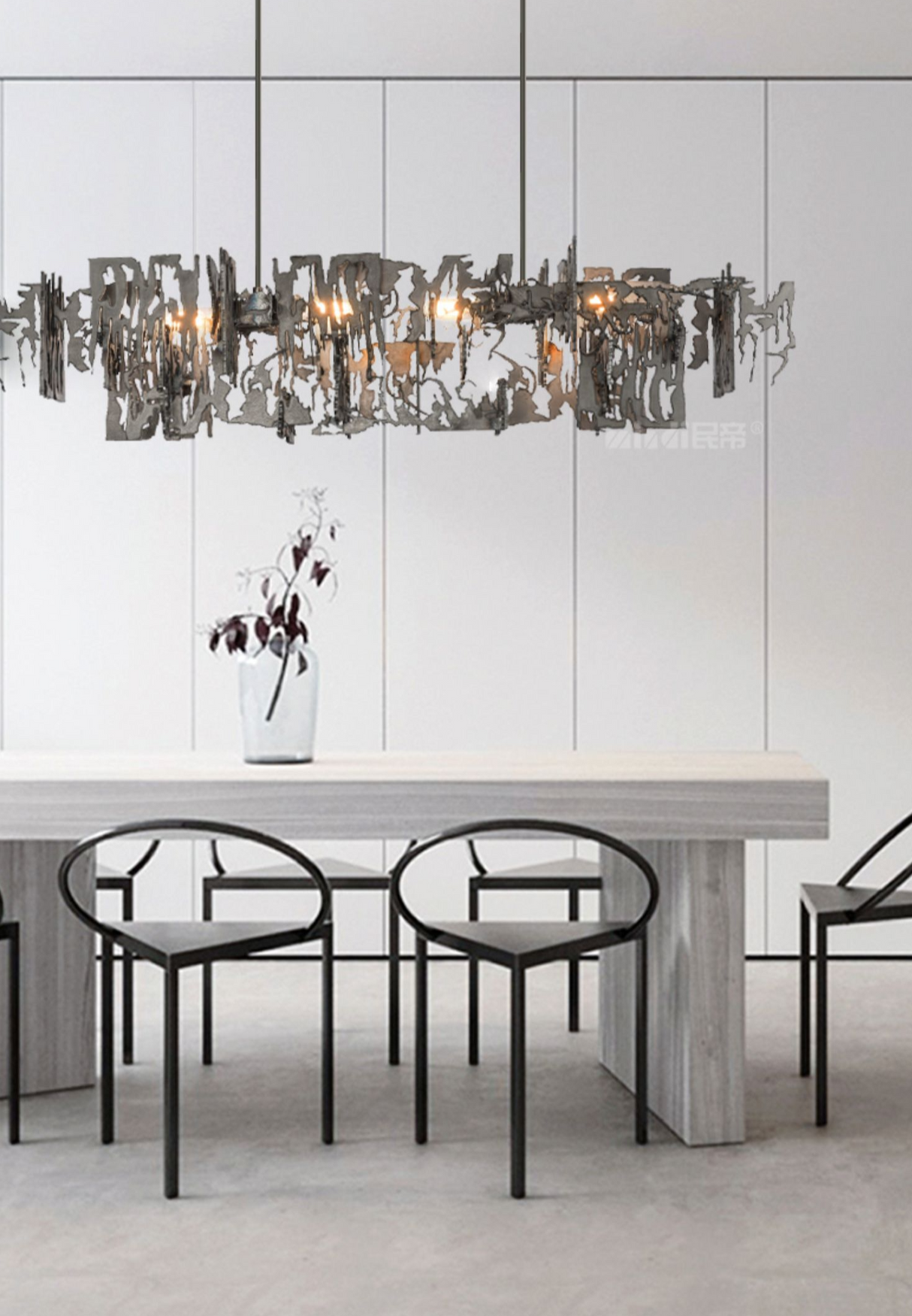 ChandeliersDecor.com-Kitchen Island-Rust Metal Chandelier: Exquisite Lighting Fixture