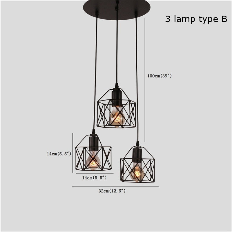 ChandeliersDecor.com-Kitchen Island-Rustic Industrial Pendant Light Hangings
