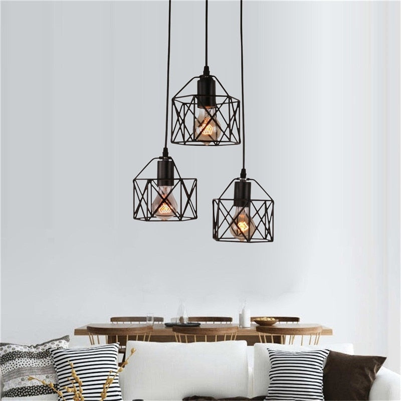 ChandeliersDecor.com-Kitchen Island-Rustic Industrial Pendant Light Hangings