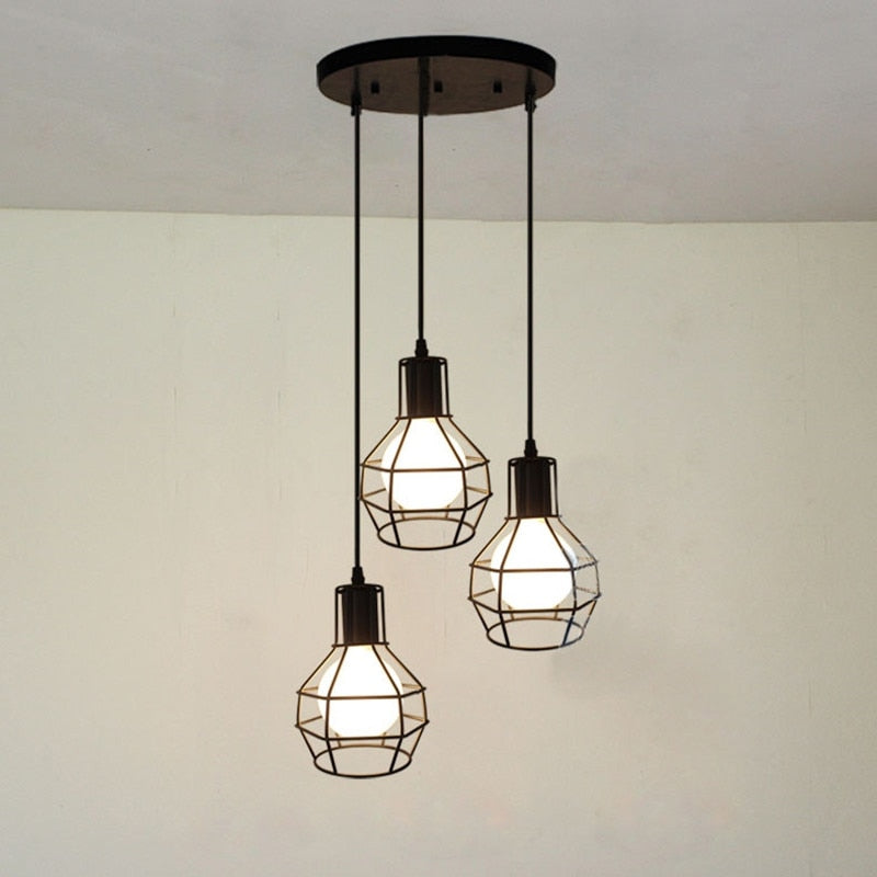 ChandeliersDecor.com-Kitchen Island-Rustic Industrial Pendant Light Hangings