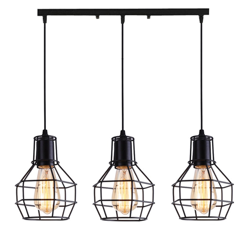 ChandeliersDecor.com-Kitchen Island-Rustic Industrial Pendant Light Hangings