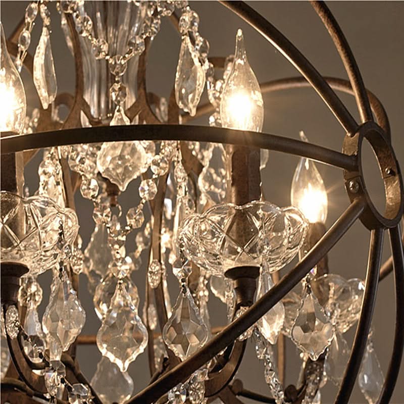 Rustic Orb Chandelier - Rustic and Elegant Lighting-ChandeliersDecor.com