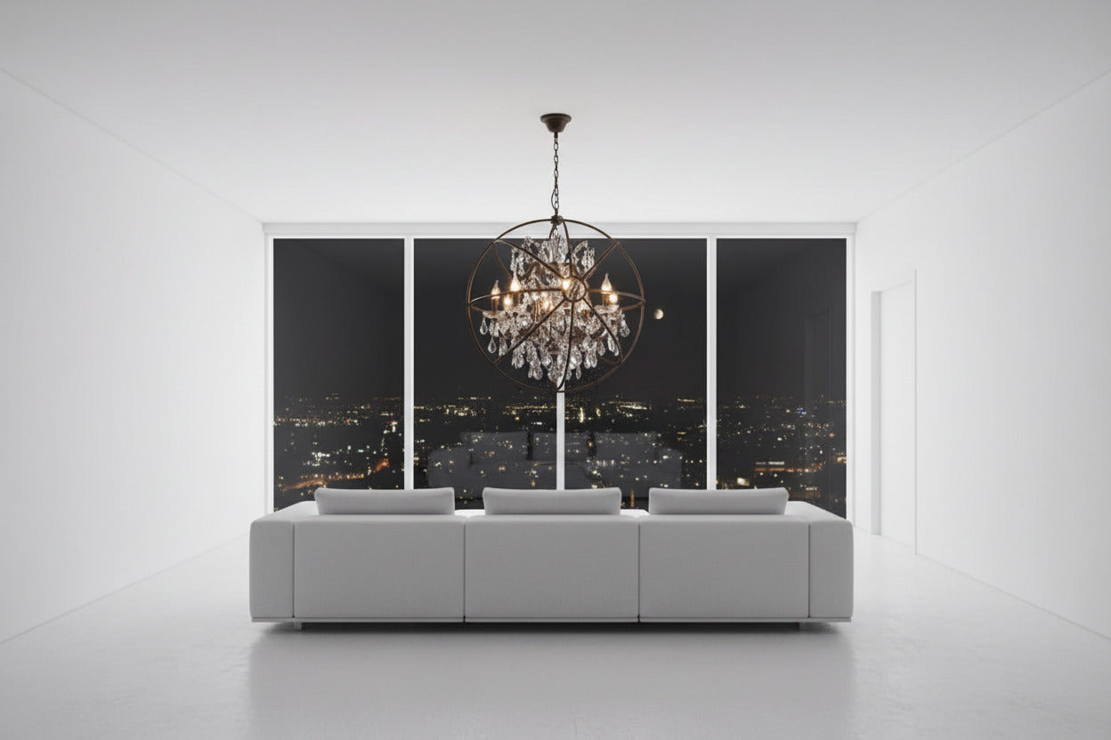 Rustic Orb Chandelier - Rustic and Elegant Lighting-ChandeliersDecor.com