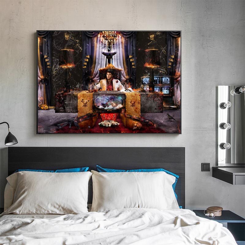ChandeliersDecor.com-Godfather Wall Art-Scarface Canvas Wall Art - The World Is Yours Tony Montana