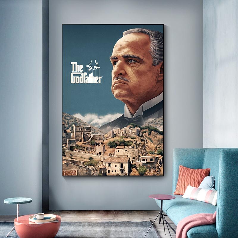 ChandeliersDecor.com-Godfather Wall Art-Scarface Movie Al Pacino Godfather Canvas Wall Art