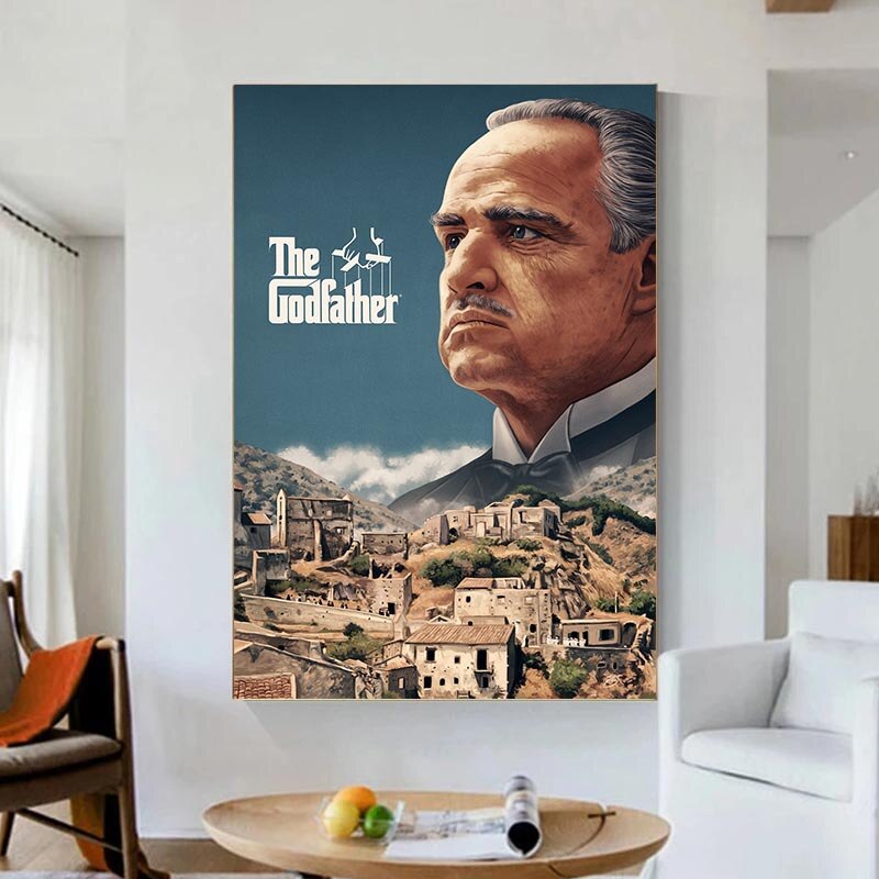 ChandeliersDecor.com-Godfather Wall Art-Scarface Movie Al Pacino Godfather Canvas Wall Art