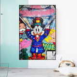ChandeliersDecor.com-Scrooge McDuck Wall Art-Scrooge Canvas Wall Art – The World is Yours
