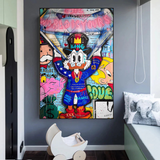 ChandeliersDecor.com-Scrooge McDuck Wall Art-Scrooge Canvas Wall Art – The World is Yours
