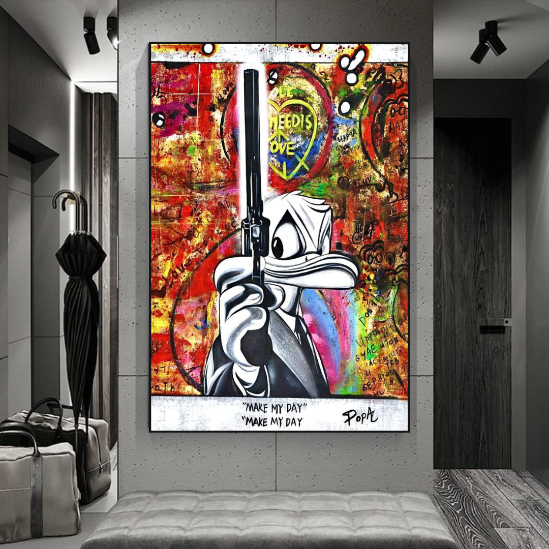 ChandeliersDecor.com-Scrooge McDuck Wall Art-Scrooge McDuck All i need is Love Canvas Wall Art