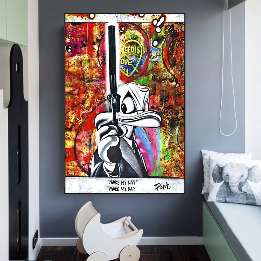 ChandeliersDecor.com-Scrooge McDuck Wall Art-Scrooge McDuck All i need is Love Canvas Wall Art