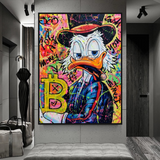 ChandeliersDecor.com-Scrooge McDuck Wall Art-Scrooge McDuck Bitcoin Millionaire Canvas Wall Art