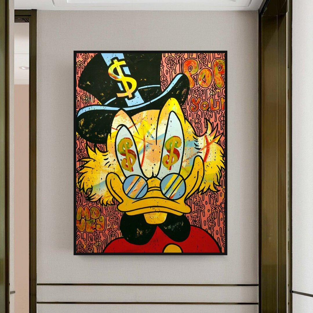 ChandeliersDecor.com-Scrooge McDuck Wall Art-Scrooge McDuck Canvas Wall Art - Millionaire Design