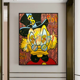 ChandeliersDecor.com-Scrooge McDuck Wall Art-Scrooge McDuck Canvas Wall Art - Millionaire Design