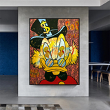 ChandeliersDecor.com-Scrooge McDuck Wall Art-Scrooge McDuck Canvas Wall Art - Millionaire Design