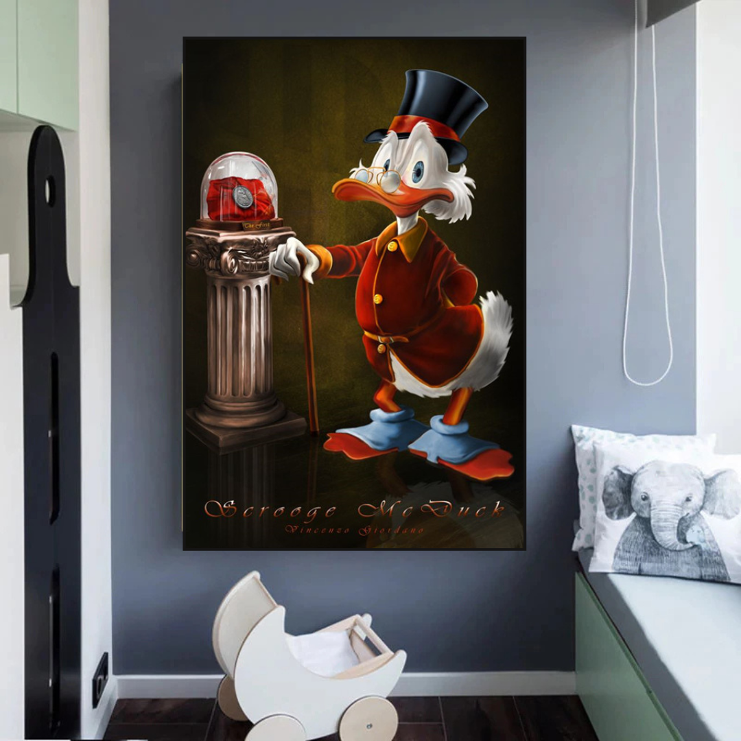 ChandeliersDecor.com-Scrooge McDuck Wall Art-Scrooge McDuck Canvas Wall Art - Money Maker Millionaire