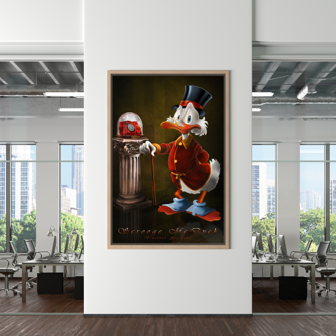 ChandeliersDecor.com-Scrooge McDuck Wall Art-Scrooge McDuck Canvas Wall Art - Money Maker Millionaire