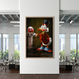 ChandeliersDecor.com-Scrooge McDuck Wall Art-Scrooge McDuck Canvas Wall Art - Money Maker Millionaire