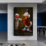 ChandeliersDecor.com-Scrooge McDuck Wall Art-Scrooge McDuck Canvas Wall Art - Money Maker Millionaire