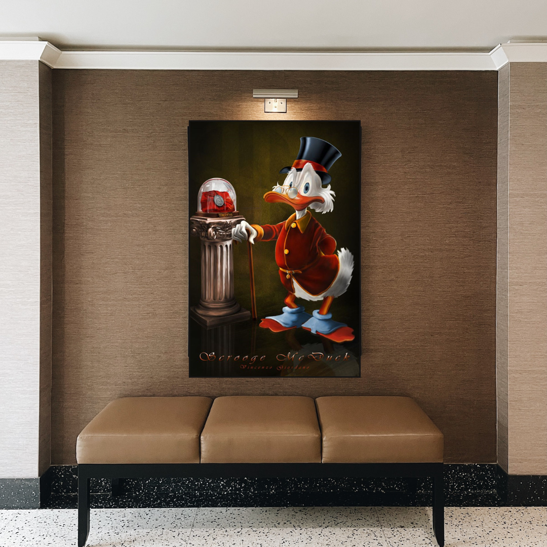 ChandeliersDecor.com-Scrooge McDuck Wall Art-Scrooge McDuck Canvas Wall Art - Money Maker Millionaire