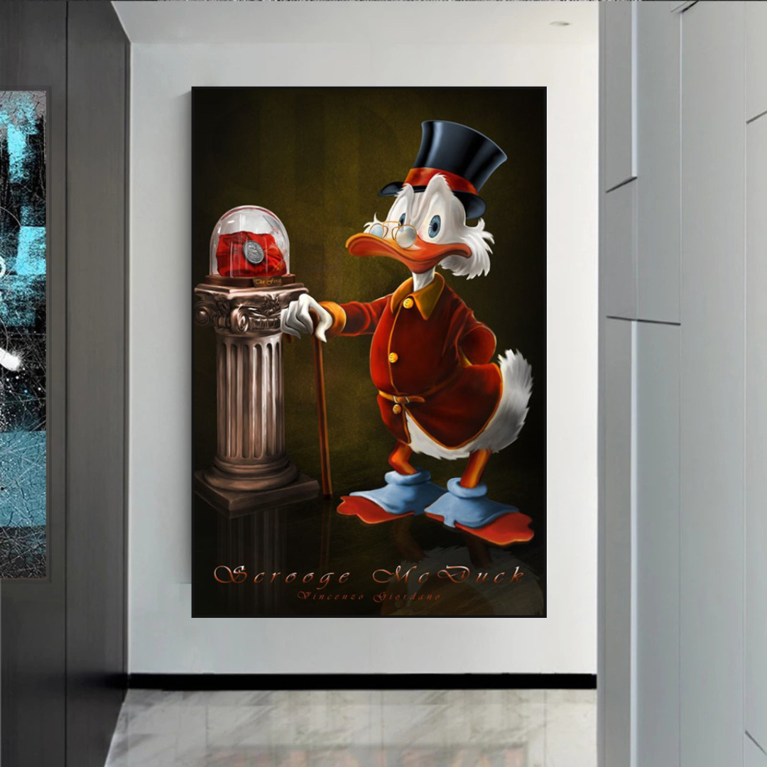 ChandeliersDecor.com-Scrooge McDuck Wall Art-Scrooge McDuck Canvas Wall Art - Money Maker Millionaire