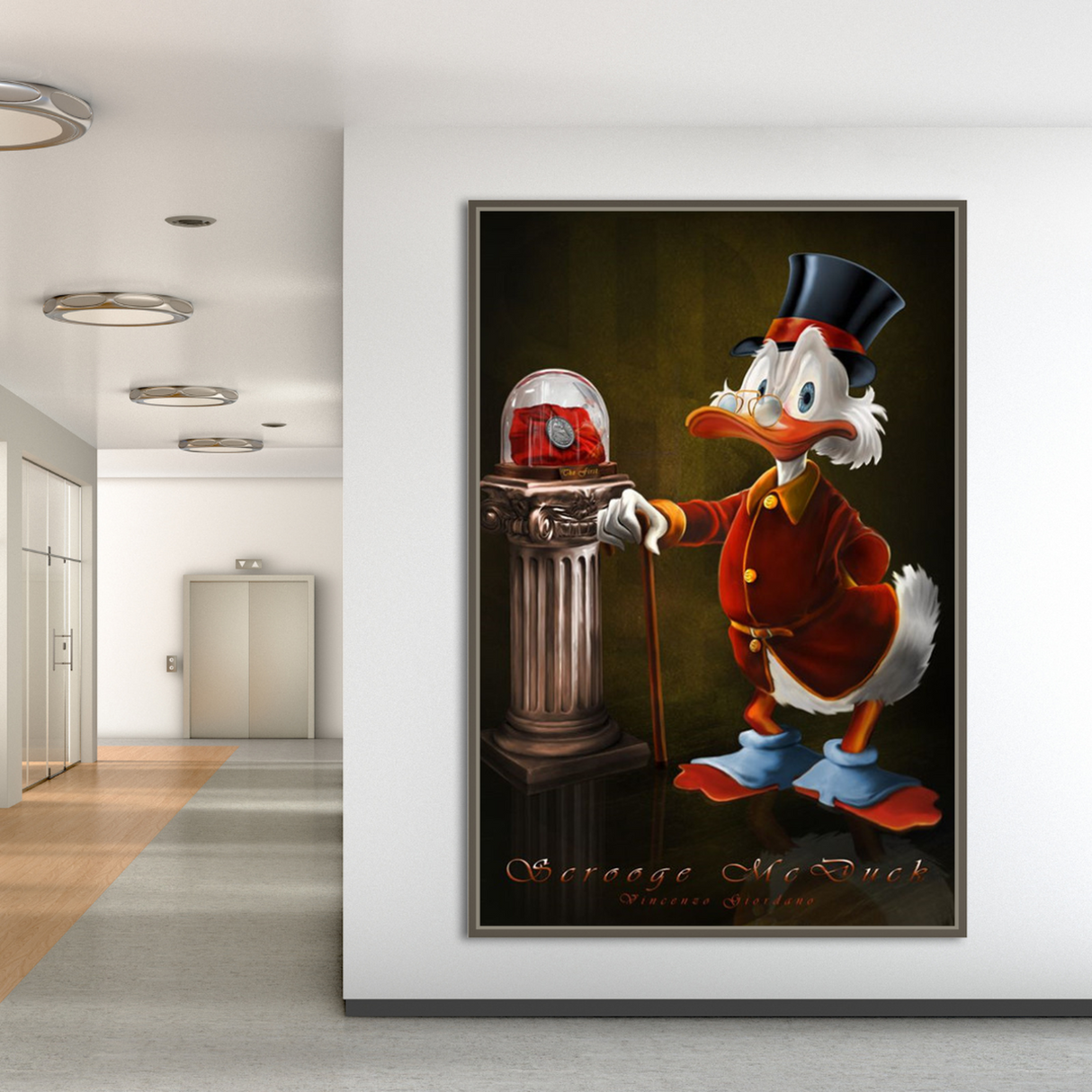 ChandeliersDecor.com-Scrooge McDuck Wall Art-Scrooge McDuck Canvas Wall Art - Money Maker Millionaire