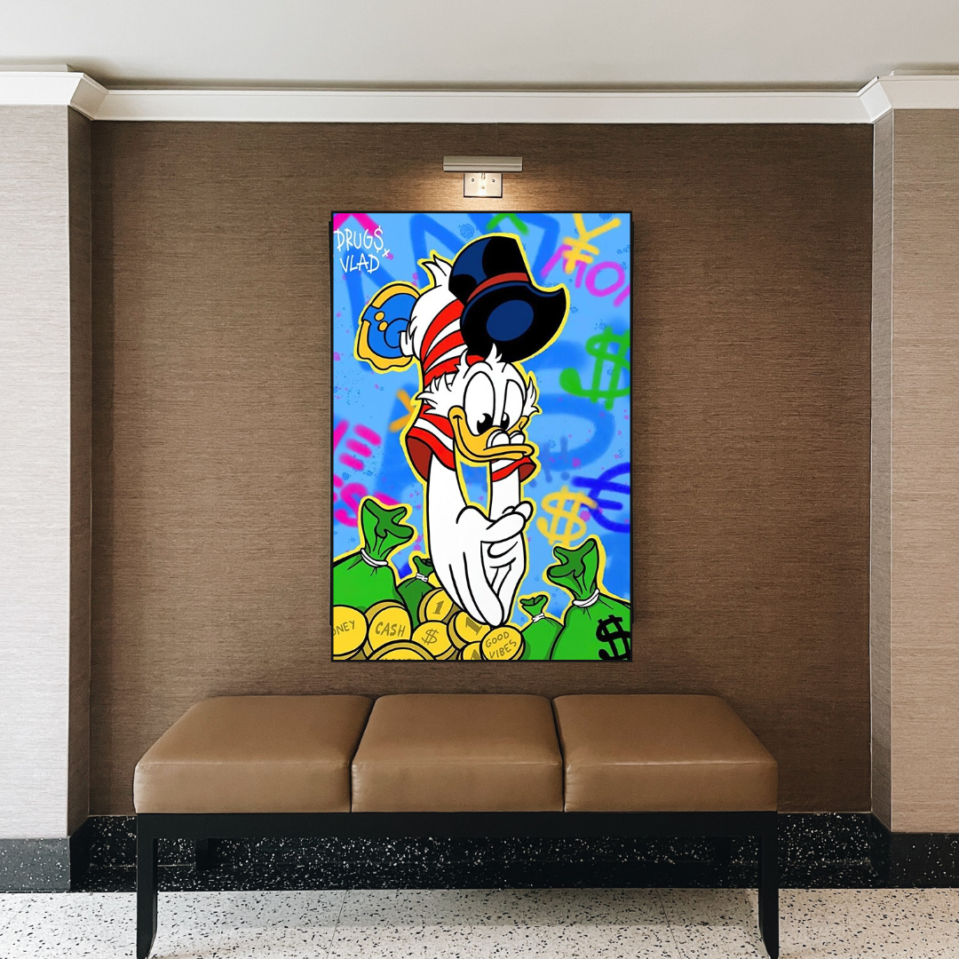 ChandeliersDecor.com-Scrooge McDuck Wall Art-Scrooge McDuck Millionaire Canvas Wall Art