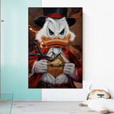 ChandeliersDecor.com-Scrooge McDuck Wall Art-Scrooge McDuck Money Maker Millionaire Canvas Wall Art