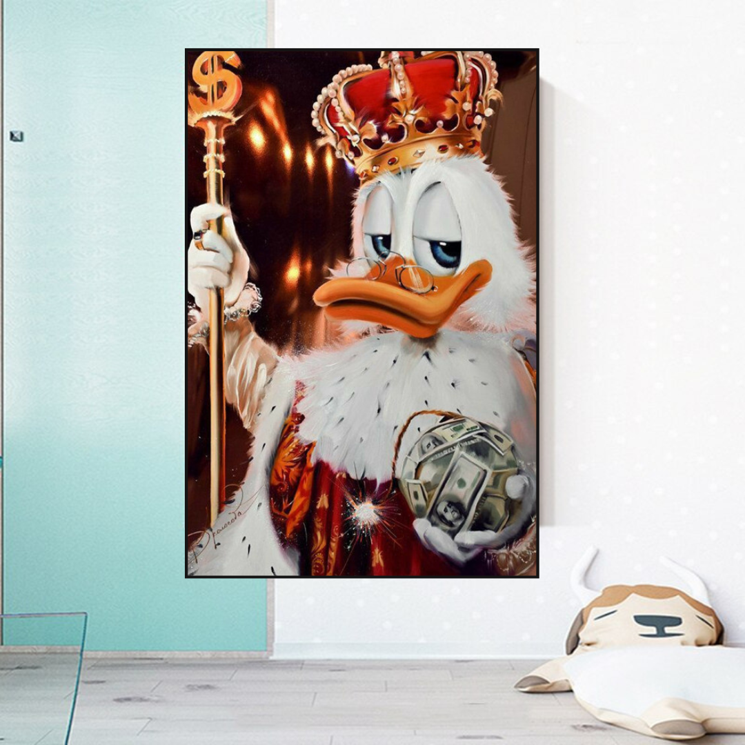 ChandeliersDecor.com-Scrooge McDuck Wall Art-Scrooge McDuck Money Maker Millionaire Canvas Wall Art