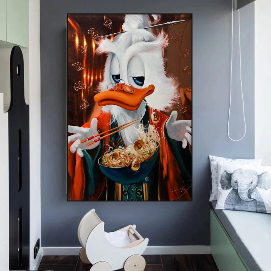 ChandeliersDecor.com-Scrooge McDuck Wall Art-Scrooge McDuck Money Maker Millionaire Canvas Wall Art