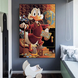 ChandeliersDecor.com-Scrooge McDuck Wall Art-Scrooge McDuck Money Maker Millionaire Canvas Wall Art