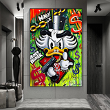 ChandeliersDecor.com-Scrooge McDuck Wall Art-Scrooge McDuck Money Maker Millionaire Canvas Wall Art