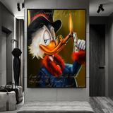 ChandeliersDecor.com-Scrooge McDuck Wall Art-Scrooge McDuck Money Maker Millionaire Canvas Wall Art