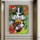ChandeliersDecor.com-Scrooge McDuck Wall Art-Scrooge McDuck Money Maker Millionaire Canvas Wall Art