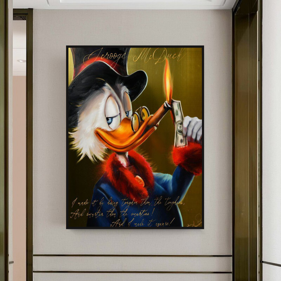 ChandeliersDecor.com-Scrooge McDuck Wall Art-Scrooge McDuck Money Maker Millionaire Canvas Wall Art