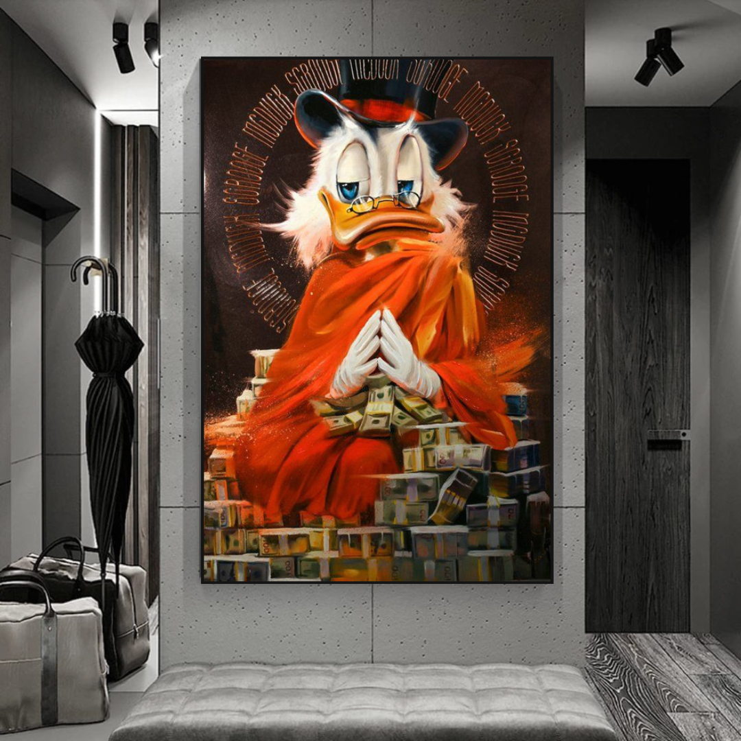 ChandeliersDecor.com-Scrooge McDuck Wall Art-Scrooge McDuck Money Maker Millionaire Canvas Wall Art