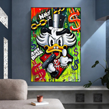 ChandeliersDecor.com-Scrooge McDuck Wall Art-Scrooge McDuck Money Maker Millionaire Canvas Wall Art