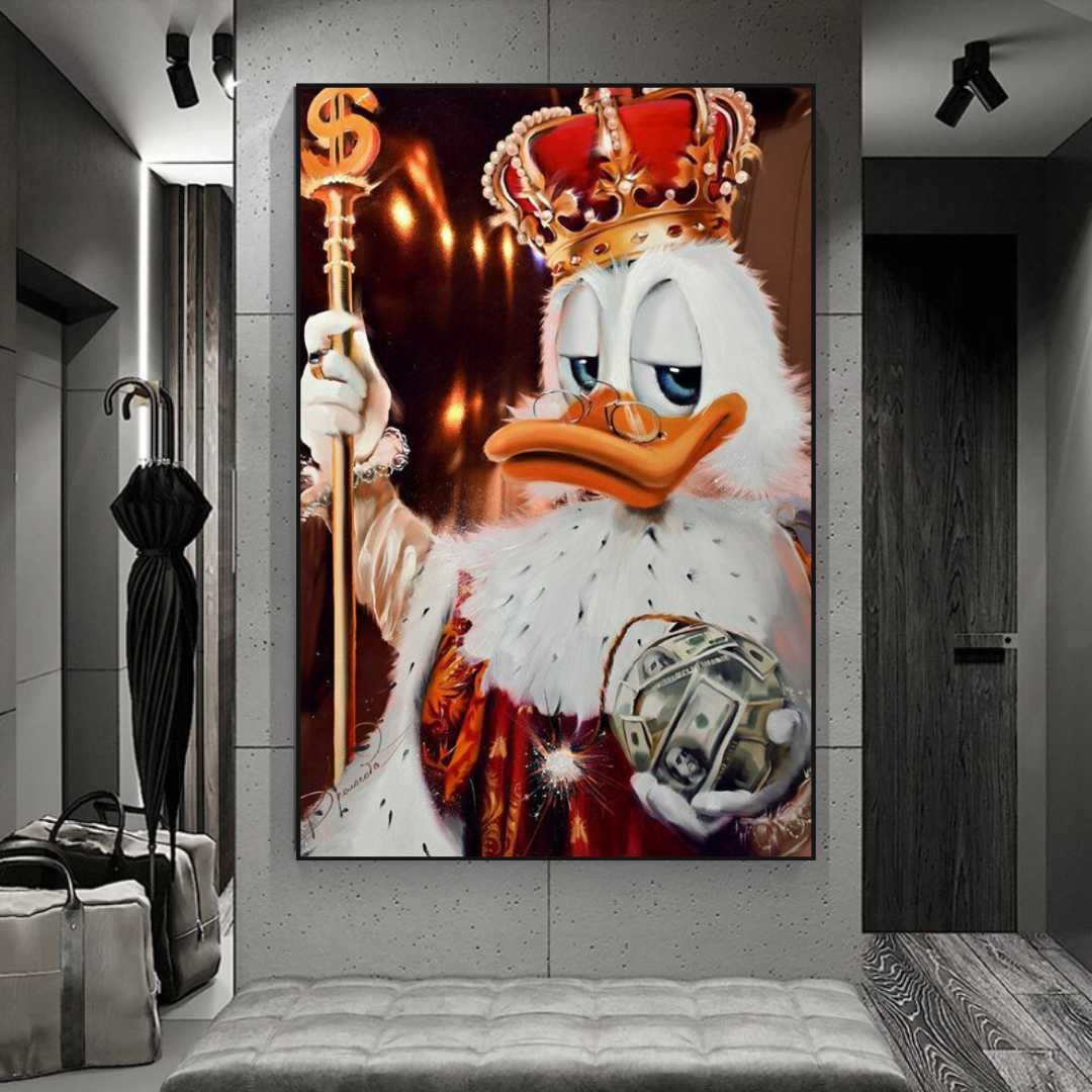 ChandeliersDecor.com-Scrooge McDuck Wall Art-Scrooge McDuck Money Maker Millionaire Canvas Wall Art
