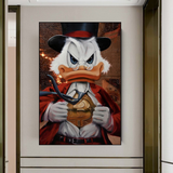 ChandeliersDecor.com-Scrooge McDuck Wall Art-Scrooge McDuck Money Maker Millionaire Canvas Wall Art